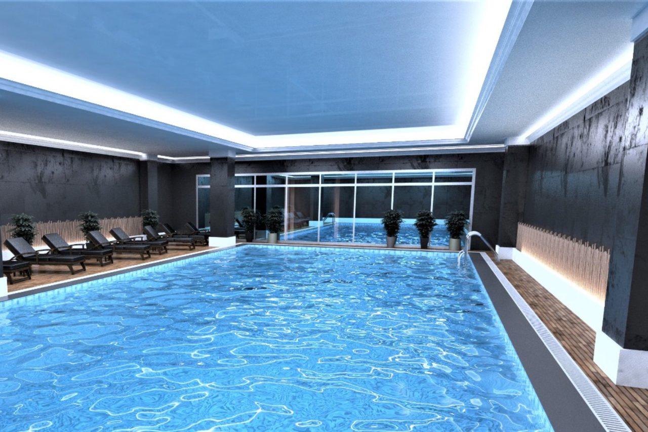 Moonstone Residence kapalı yüzme havuzu render’ı
