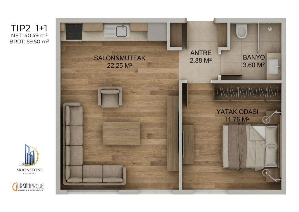 Tip 2 daire planı